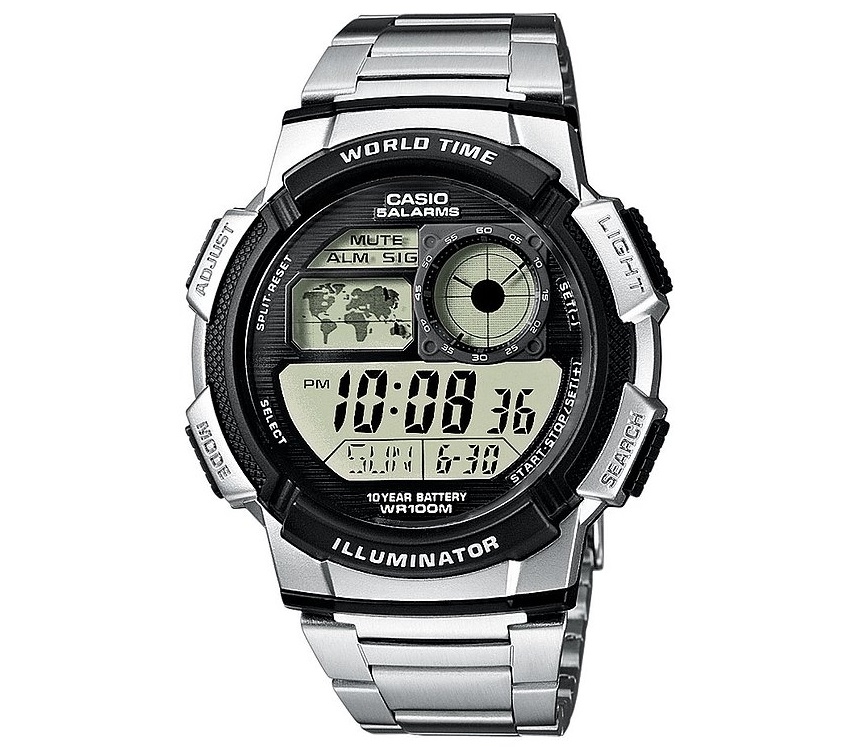 CASIO SPORT Mod. DIVER - WORLD TIME ILLUMINATOR - 5 ALARMS, 10 YEARS BATTERY - BLACK