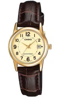CASIO COLLECTION Mod. LADY DATE LEATHER - GOLD