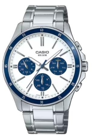 CASIO COLLECTION Mod. MULTIFUNCTION CALENDAR - WHITE &amp; BLUE PANDA