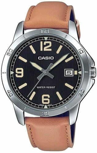 CASIO COLLECTION Mod. CASUAL DATE, LEATHER - BLACK