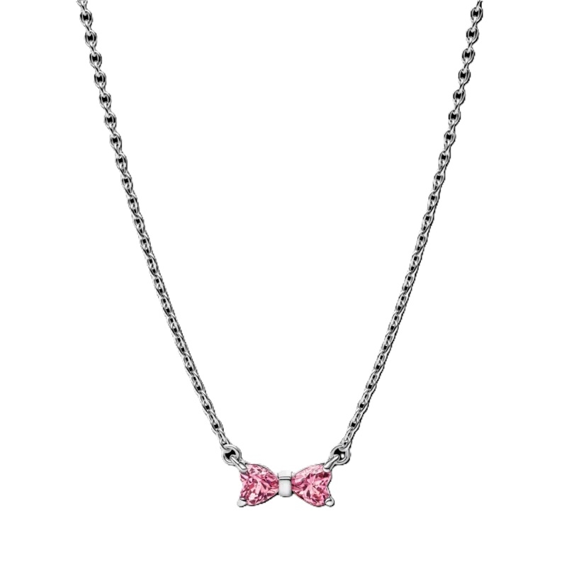 PANDORA JEWELRY Mod. SPARKLING ROUND &amp; PEAR COLLIER NECKLACE