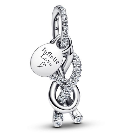 PANDORA Mod. PAVÉ INFINITY KNOT DANGLE CHARM
