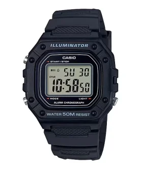 CASIO TIMELESS COLLECTION Mod. SPORT ILLUMINATOR WR 50M, ALARM, CHRONOGRAPH - BLACK