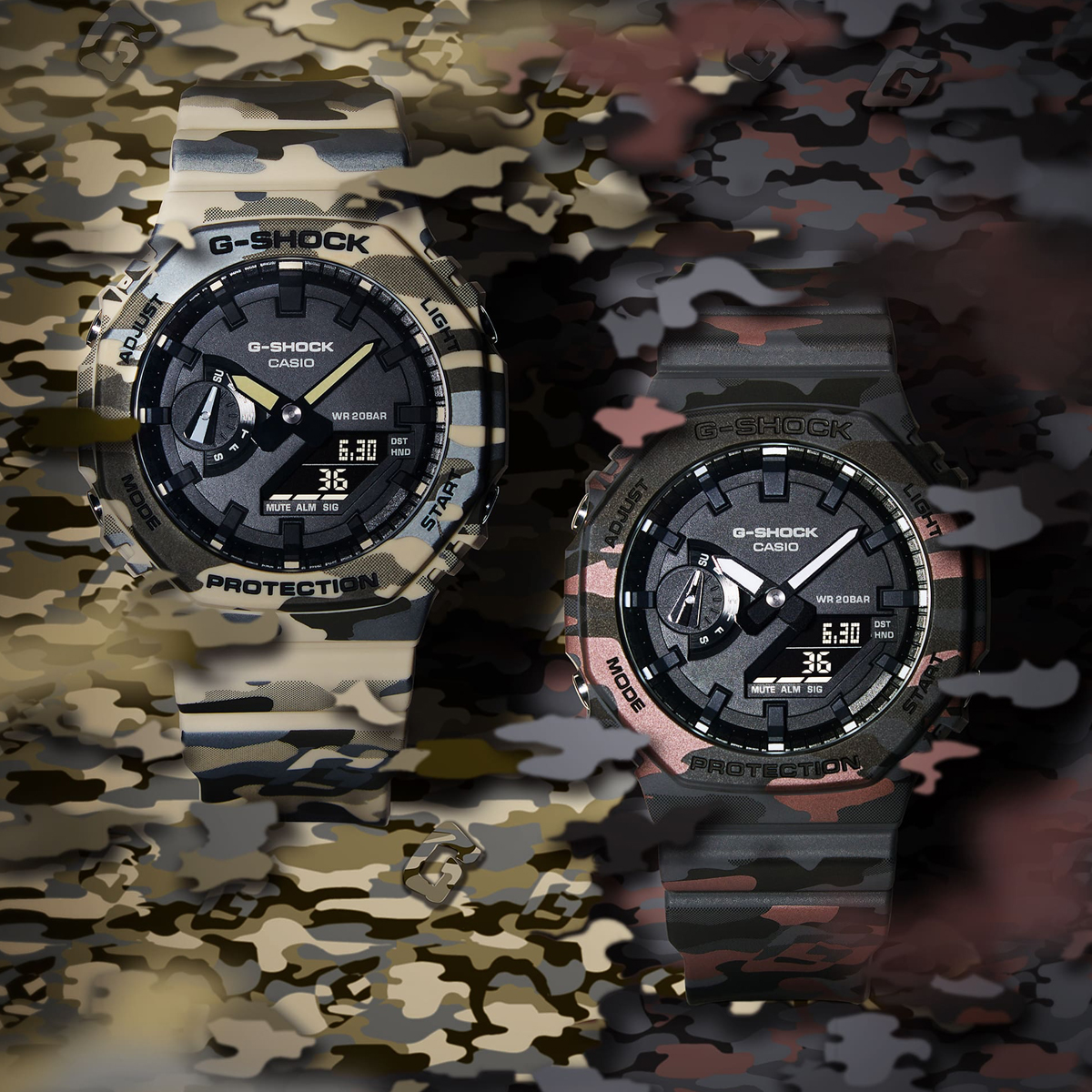CASIO G-SHOCK Mod. OAK - BROWN CAMOUFLAGE SERIE ***NEW!***