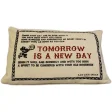 CUSCINI LETTERARI - Copricuscino in Juta lavata / Cotton pillow case TOMORROW - Size 38x25cm