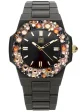 LIGHT TIME Mod. VELVET NAUTILUS - Black Rainbow Strass