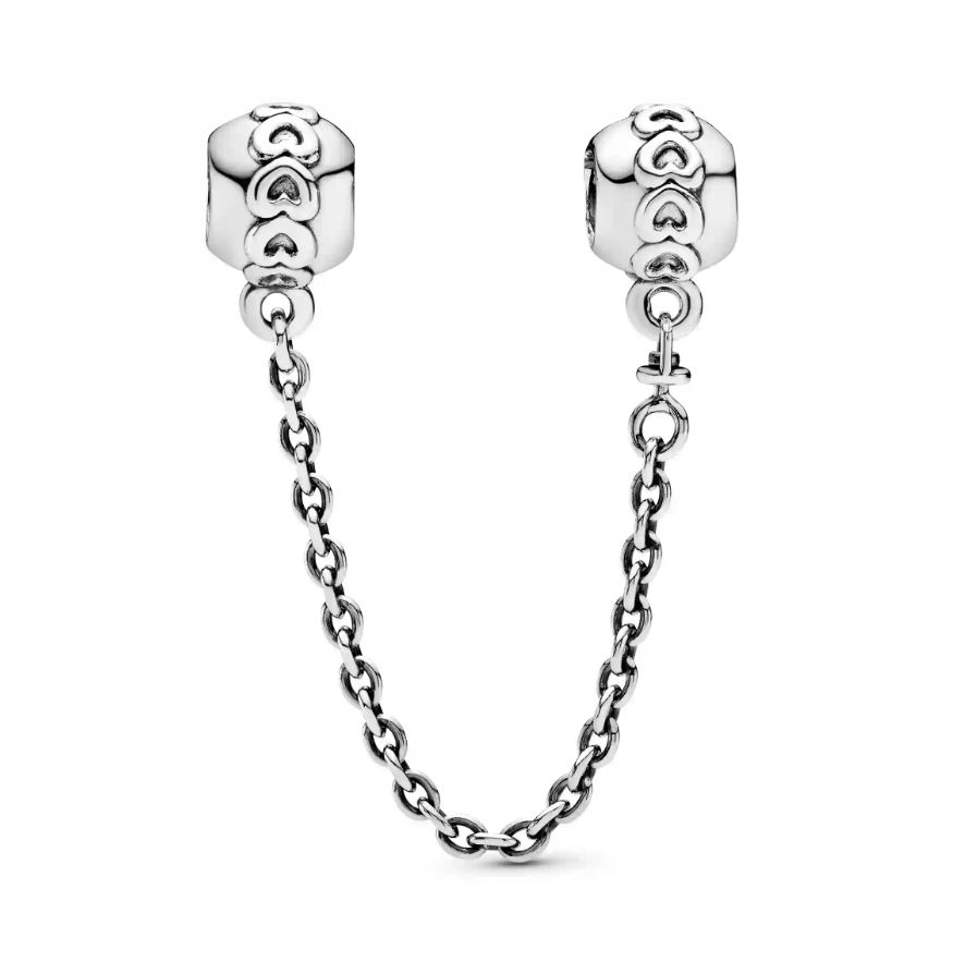 PANDORA JEWELRY Mod. MOMENTS HEARTS SAFETY CHAIN