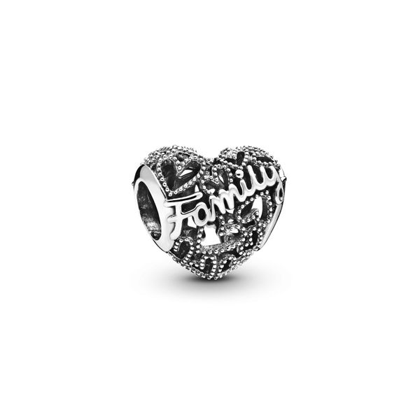 PANDORA Mod. MOMENTS OPENWORK FAMILY HEART CHARM