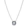 PANDORA JEWELRY Mod. SPARKLING SQUARE GREEN HALO PENDANT NECKLACE