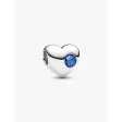 PANDORA Mod. ENGRAVABLE BLUE STONE HEART CHARM